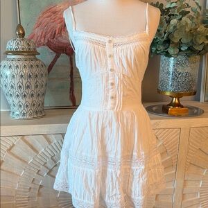 Aerie Sleeveless Lace-Trim Sundress